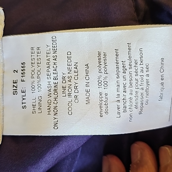 Purple strapless gown size 2. Sheer overlay. Fitted at the bust. DAVIDS… - Picture 9 of 13